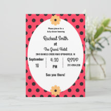 Babydusche aus Rot und Schwarz