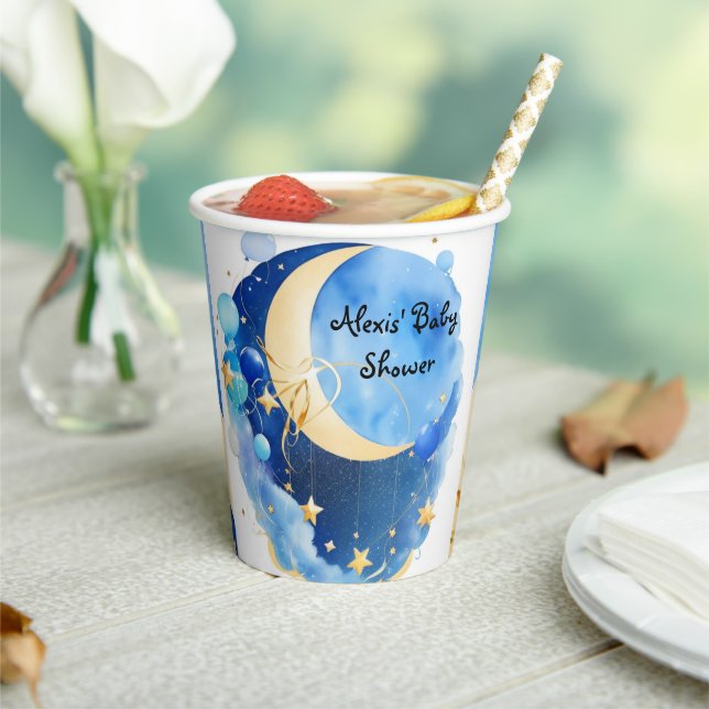 Babydusche aus Sternen und Mond Pappbecher (In Situ)