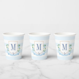 Babydusche aus Wappen in Blau und Weiß Pappbecher
