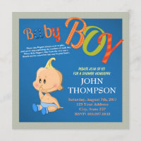 Babydusche Baby Boy Blue Funny Finger Card