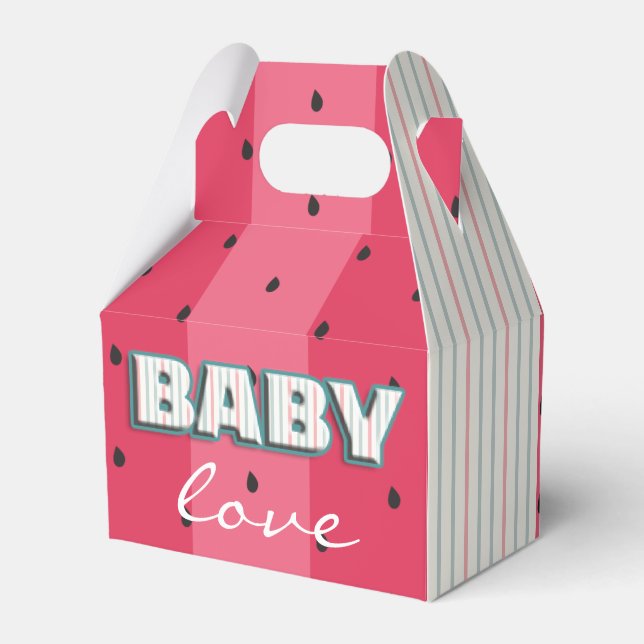 Babydusche Baby Liebe Fevor Box Geschenkschachtel (Rückseite)