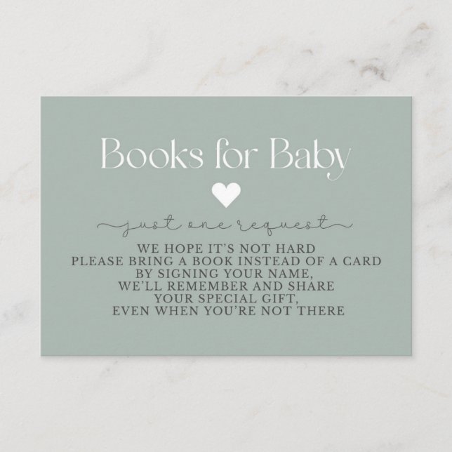 Babydusche, Babybücher, Beipackkarte Begleitkarte (Vorderseite)