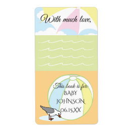 Babydusche Beach Ball Buchzeichen Blatt 8