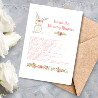 Babydusche beendet die Kinderzimmer-Rhymes-Spielka Einladung