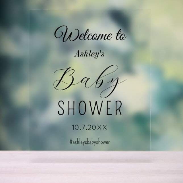 Babydusche Begrüßung Acrylzeichen Acrylschild (Neutral)