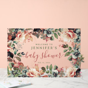 Babydusche Begrüßung Boho Garden Floral Acrylschild