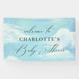 Babydusche Begrüßung Sign Sky Wolken Blue Banner