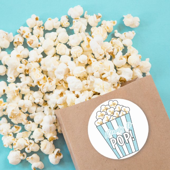 Babydusche, Bereit zum Pop, Gefälligkeitstempel Runder Aufkleber (Von Creator hochgeladen)