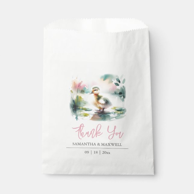 Babydusche bevorzugt Bags Wasserfarbendusche Geschenktütchen (Vorderseite)