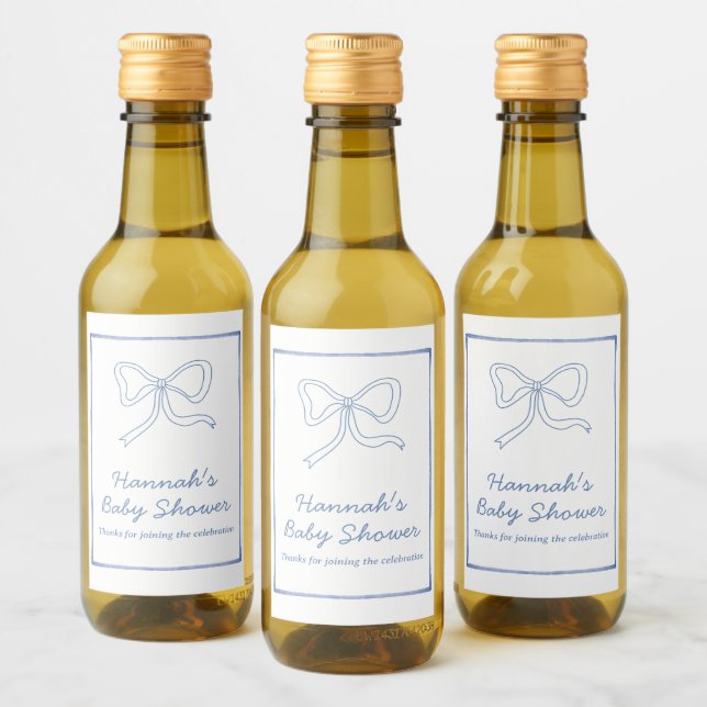 Babydusche bevorzugt Personalisiertes Blumenweinet Weinetikett (Flaschen)