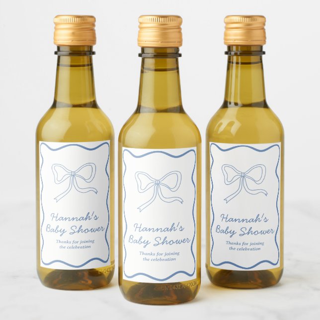 Babydusche bevorzugt Personalisiertes Blumenweinet Weinetikett (Flaschen)