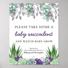 Babydusche bevorzugt Tafelschild Aquarelltuch Poster