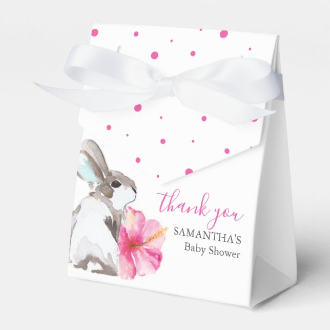 Babydusche bevorzugt Verpackung Wasserfarben Bunni Geschenkschachtel (Vorderseite)