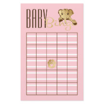 Babydusche BINGO Baby Gold Pink Elephant