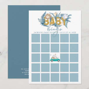 Babydusche Bingo Card Safari Animals Einladung
