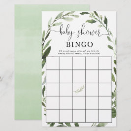 Babydusche Bingo Grünpflanzen Eukalyptus Kranz