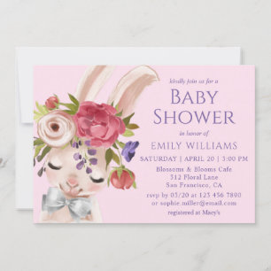 Babydusche Bläschen Kaninchen Niedlich Moderne Einladung