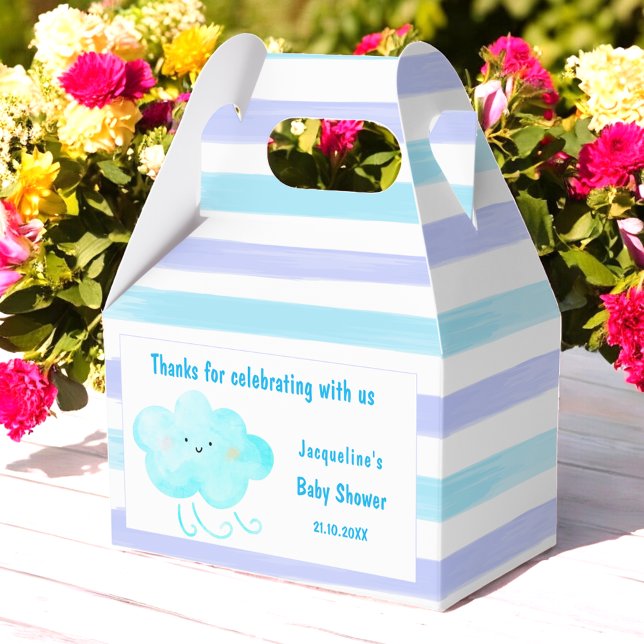 Babydusche Blaue Streifen Geschenkschachtel (Von Creator hochgeladen)