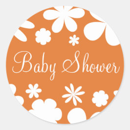 Babydusche Blume Power Umschlag Aufkleber Siegel