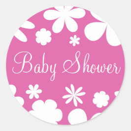 Babydusche Blume Power Umschlag Aufkleber Siegel