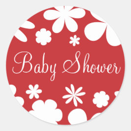Babydusche Blume Power Umschlag Aufkleber Siegel