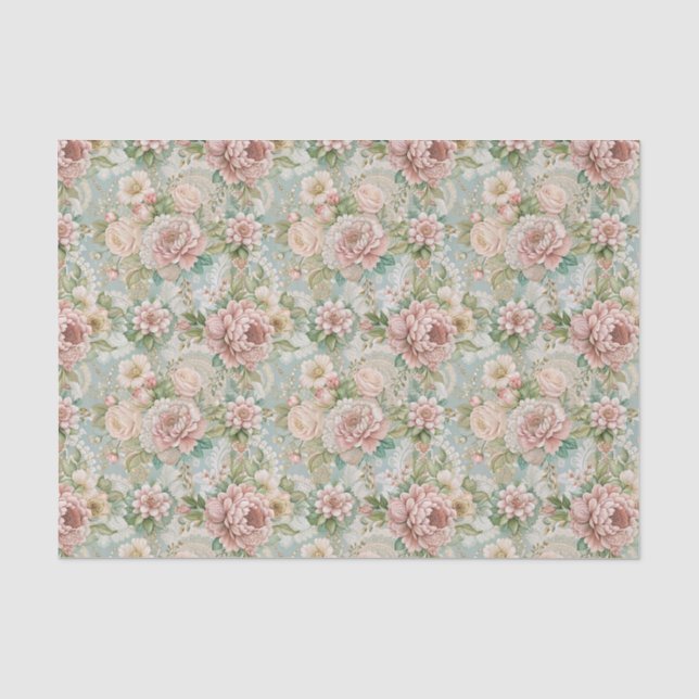 Babydusche, Boho Chic, Brautparty Seidenpapier (Vorderseite)