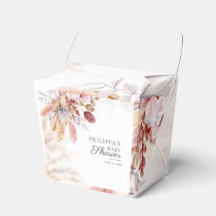 Babydusche Boho Pampas Gras Getrocknete Blume Geschenkschachtel