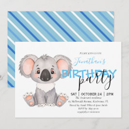 Babydusche Boy Koala Einladung