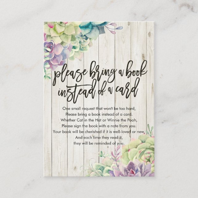 Babydusche bringen Sie bitte ein Buch anstelle ein Begleitkarte (Vorderseite)