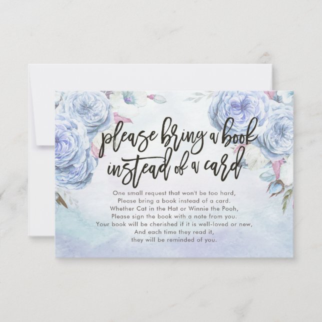 Babydusche bringen Sie bitte ein Buch anstelle ein Einladung (Vorderseite)