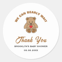 Babydusche Brown Teddy Bär wir können frühzeitig w