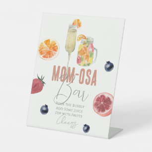 Babydusche/Brunch Wasserfarbe Mimosa/Mama-osa Bar Sockelschild