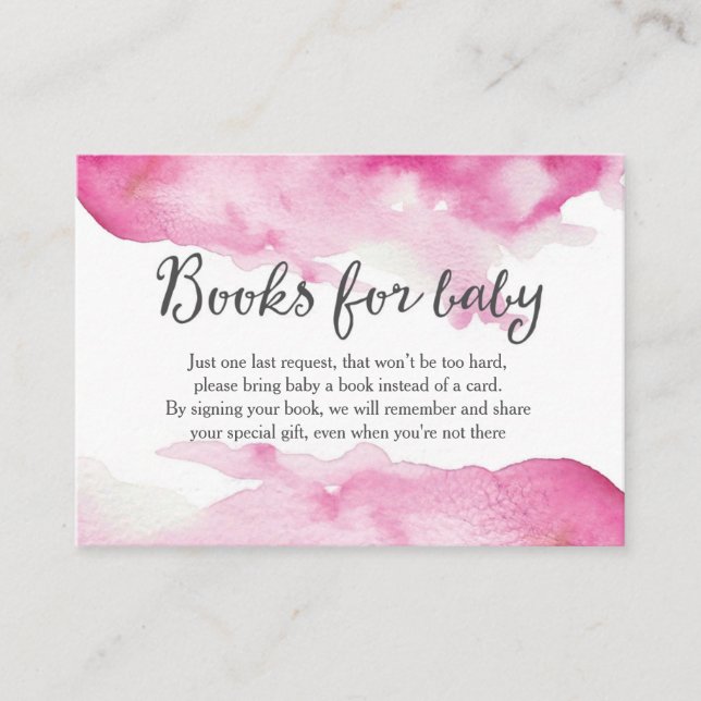 Babydusche Buch für Babykarten Begleitkarte (Vorderseite)