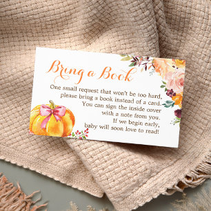Babydusche Buchanforderung Fall Pumpkin Floral