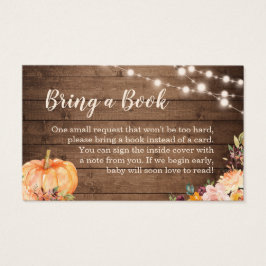 Babydusche Buchanfrage Rustic Pumpkin Wood