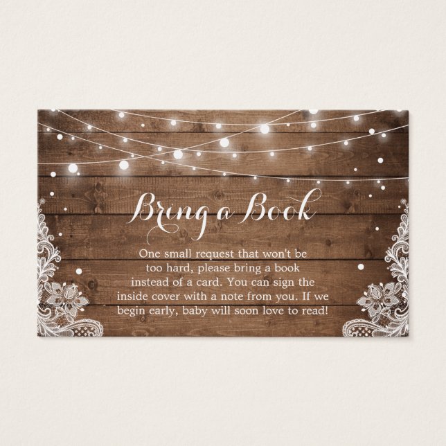 Babydusche buchen Rustikale Winterschneefläche (Vorderseite)