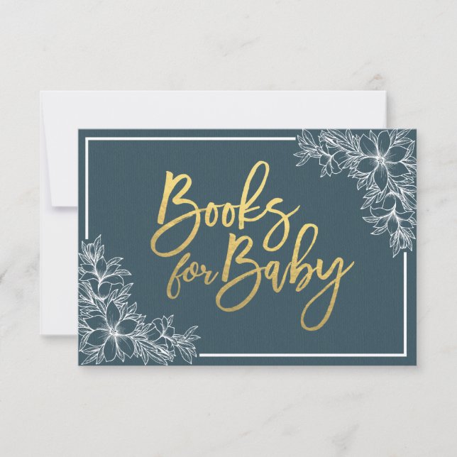 Babydusche Bücher für Baby / Buchanfrage holen Einladung (Vorderseite)