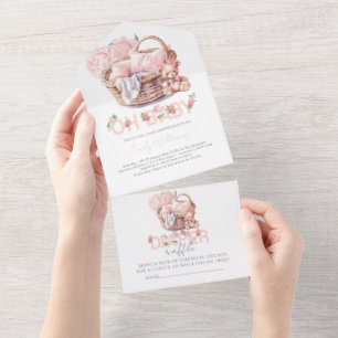 Babydusche & Bücher für die Kinderpreisraffinerie All In One Einladung