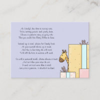 Babydusche Buchsteckkarte