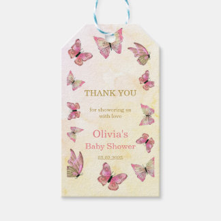 Babydusche Butterfly Danke, dass ihr Tags gegeben Geschenkanhänger