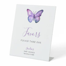 Babydusche Butterfly Elegantes Party-Zeichen