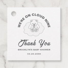 Babydusche Cloud Nine Teddy Bear Geschlecht neutra Geschenkanhänger