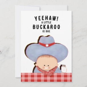 Babydusche Cowboy Western Einladung