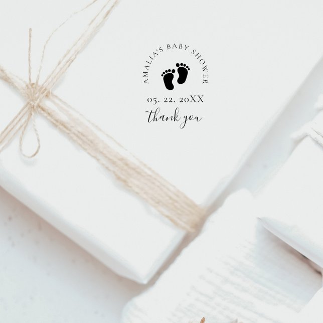 Babydusche Danke Custom Gummistempel (Von Creator hochgeladen)