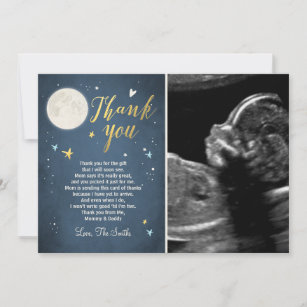 Babydusche Danke, dass ihr eine Liebe auf dem Mond Dankeskarte