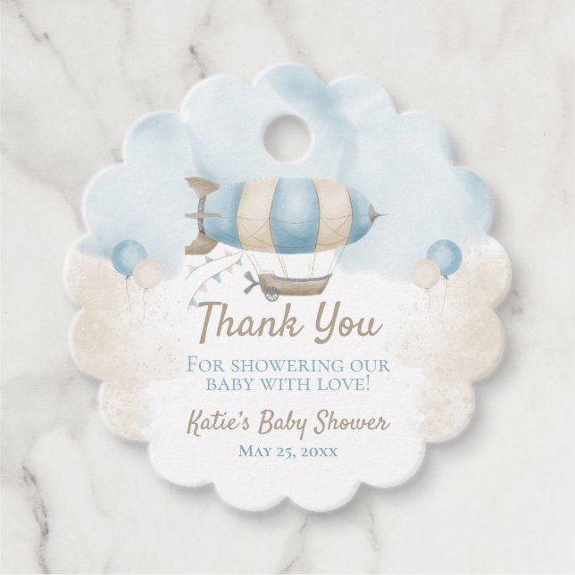 Babydusche Danke, dass Sie Geschenkmarken bevorzug Geschenkanhänger (Vorderseite)