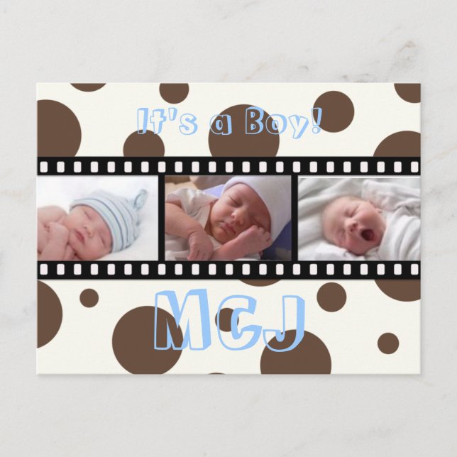 Babydusche Danke, dass Sie Postkarten Ihre Fotos e (Vorderseite)