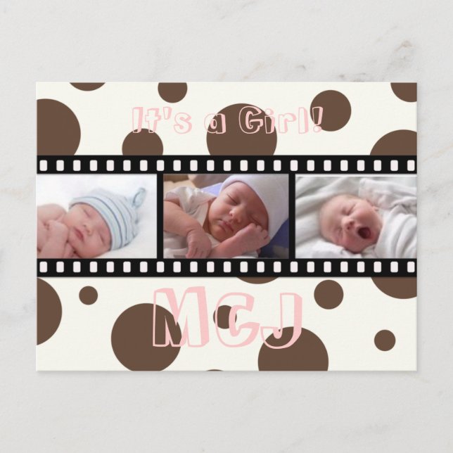 Babydusche Danke, dass Sie Postkarten Ihre Fotos e (Vorderseite)