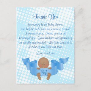 Babydusche Danke, es ist ein Baby Boy Postkarte