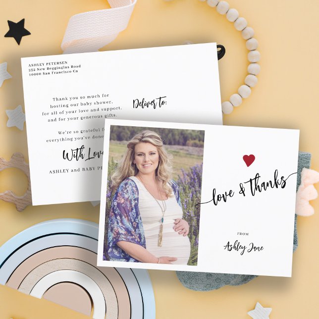 Babydusche danke Foto Postkarte (Von Creator hochgeladen)